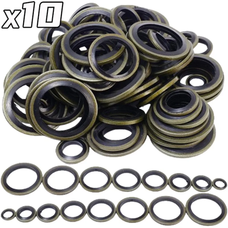 Rubber Oil Drain Plug Gasket Kit for Car Oil Pan Drainage Bolt Pad Replaceable Washer Seal M6 M8 M10 M12 M14 M16 M18 M20