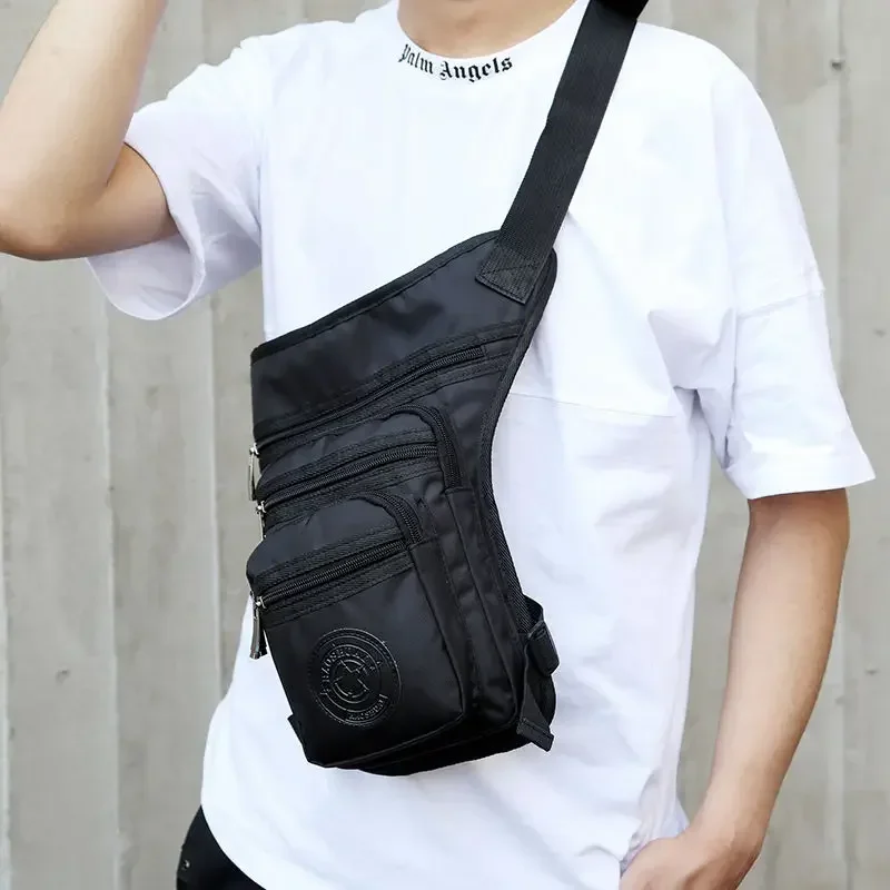 Nylon Motorcycle Waist Bag for Men with Multi Pockets
