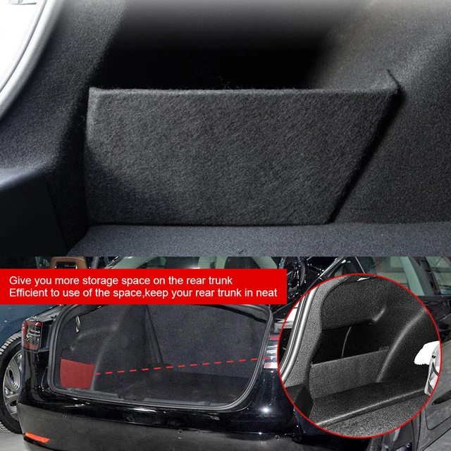 Auto Kofferraum Seite Aufbewahrung platte Kofferraum Organizer Trennwand Auto  Zubehör Verstauen Aufräumen für Tesla Modell 3 - AliExpress
