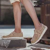 New Summer Men's Canvas Shoes Comfortable Soft Men's Shoes Breathable Men Vulcanized Shoes Slip Wear Men's Casual Flat Shoes 4