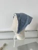 Blue Denim Hair Scarf Retro Star Bandana Triangle Hair Band Strap Soft Wrap For Women 5