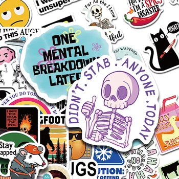 100 pezzi Cartoon Snarky MEME adesivi decalcomanie per telefono scrapbook skateboard valigia frigorifero graffiti adesivi estetici