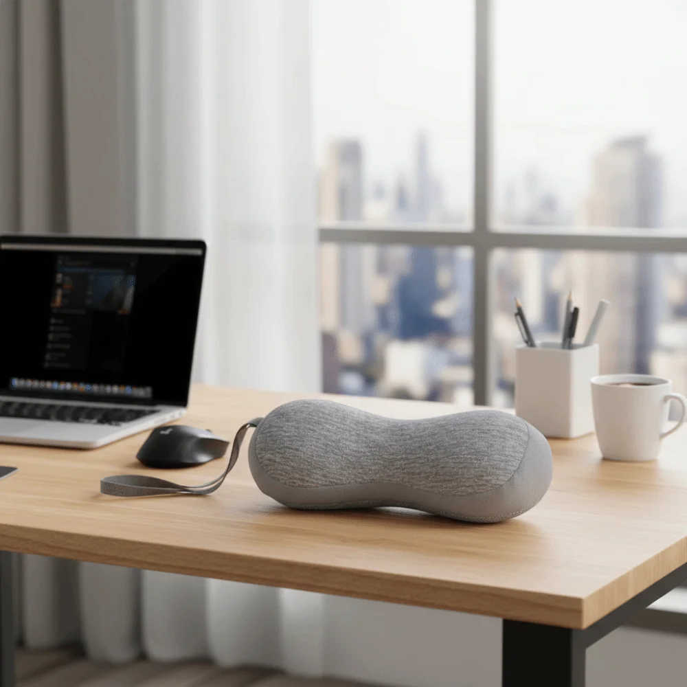 Soft Mini Neck Pillow Breathable Preventing Shrinkage Office Sleeping Pillow High Rebound Anti-wrinkle Nap Pillow Airplane