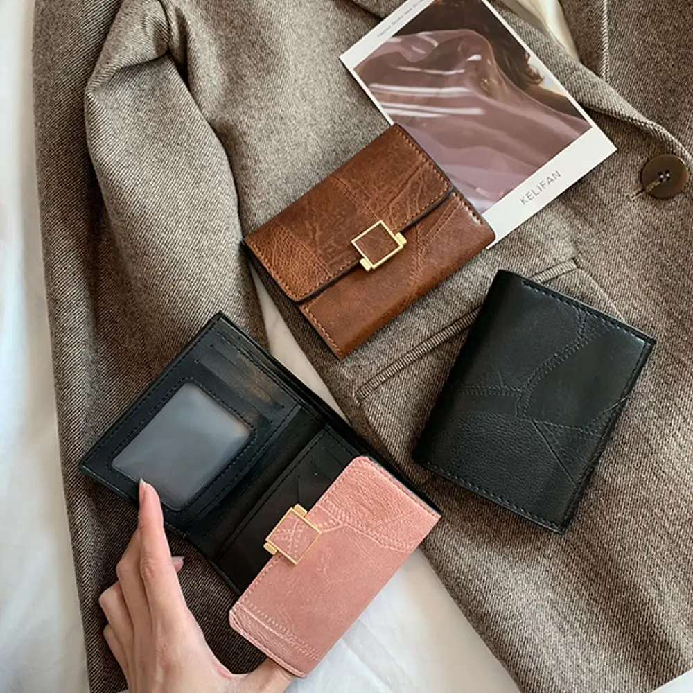 Frauen Brieftasche Vintage kurze Leder kleine Geldbörse Mini weibliche Mode Multi-Card-Karten halter Münz geldbörse multifunktion ale Clutch-Tasche