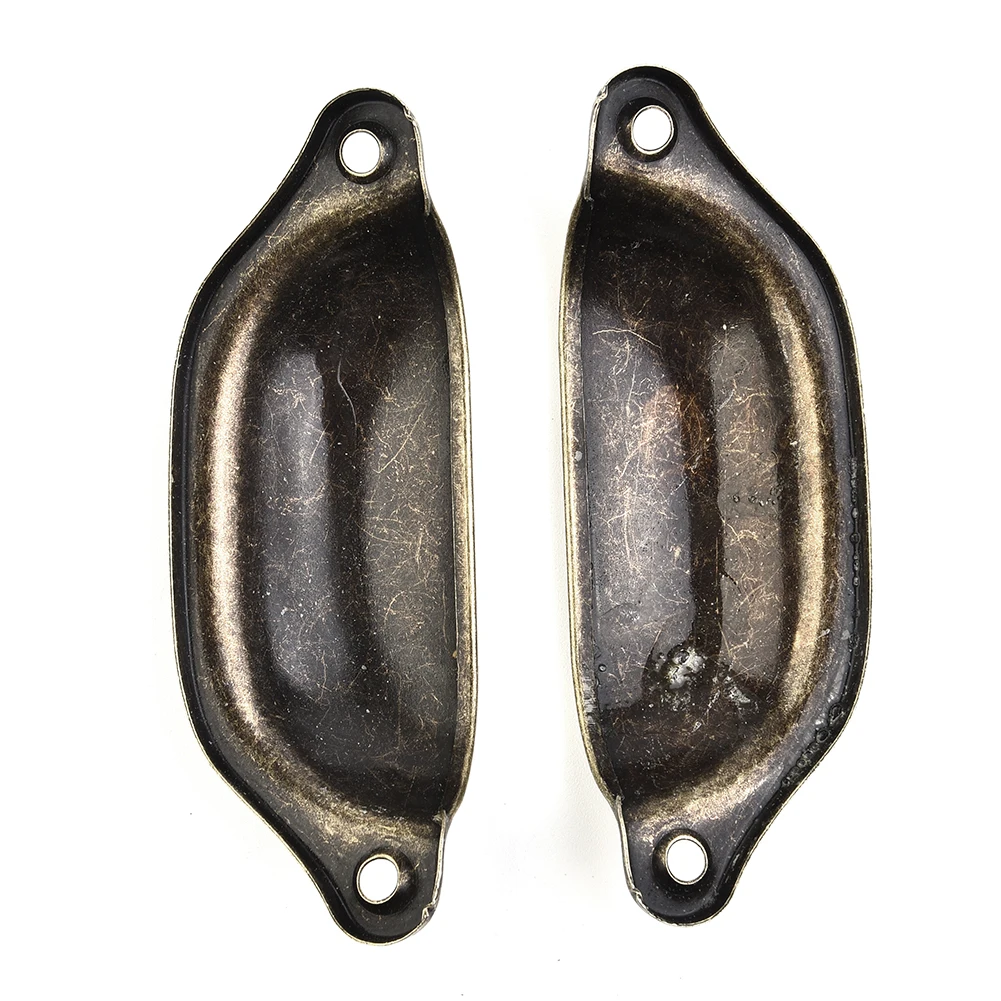 Description Picture 3 of item10 PCS Vintage Metal Kitchen Drawer Cabinet Door Handles Furniture Knobs Hardware Cabinets Antique Brass Shell Pulls