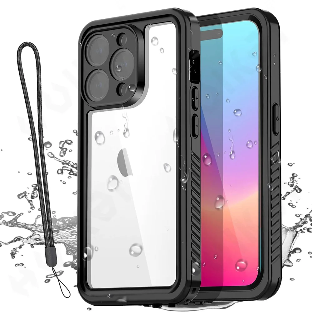 

IP68 Shellbox Waterproof Case For iPhone 15 14 13 12 11 Pro Max XR XS Plus 8 7 2022 Metal Aluminum Swimming Phone Luxury Cover