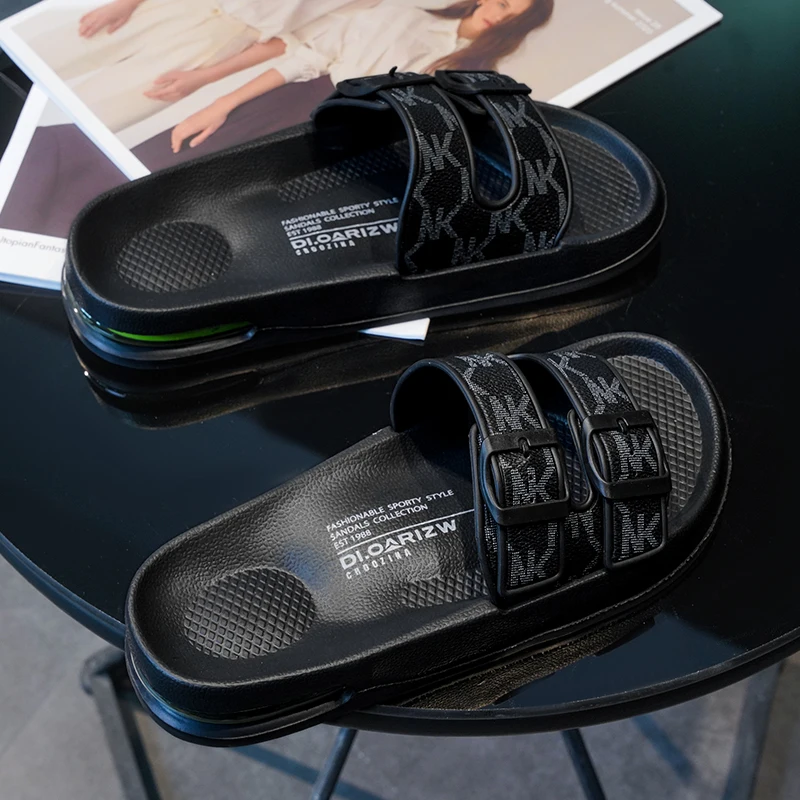 YRZL Men's Slides Lightweight Slippers Non Slip Air Cushion Beach Shoes for Men Summer Casual Comfortable Sandals for Men