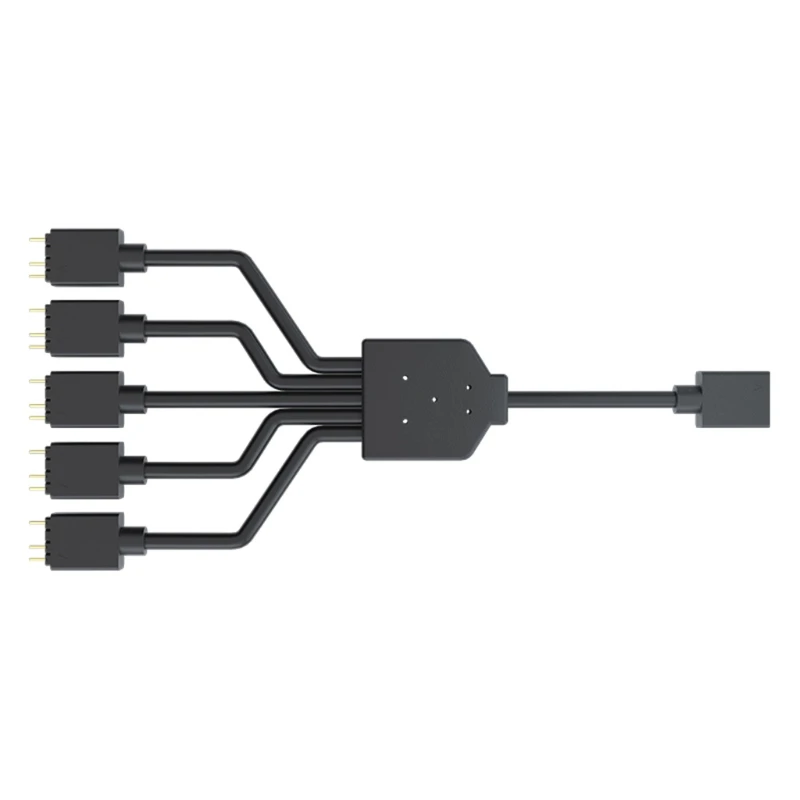 

ARGB 1 to 5 3PIN 5V Flexible Fan RGB Adapter Cable Computer Case Connector Splitter Accessories for MSI