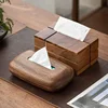 Walnut Tissue Boxes,Luxury Napkin Holder,Rectangular Tissue Holder for Living Room Organizer,Home Living Room Decore Accessories 3