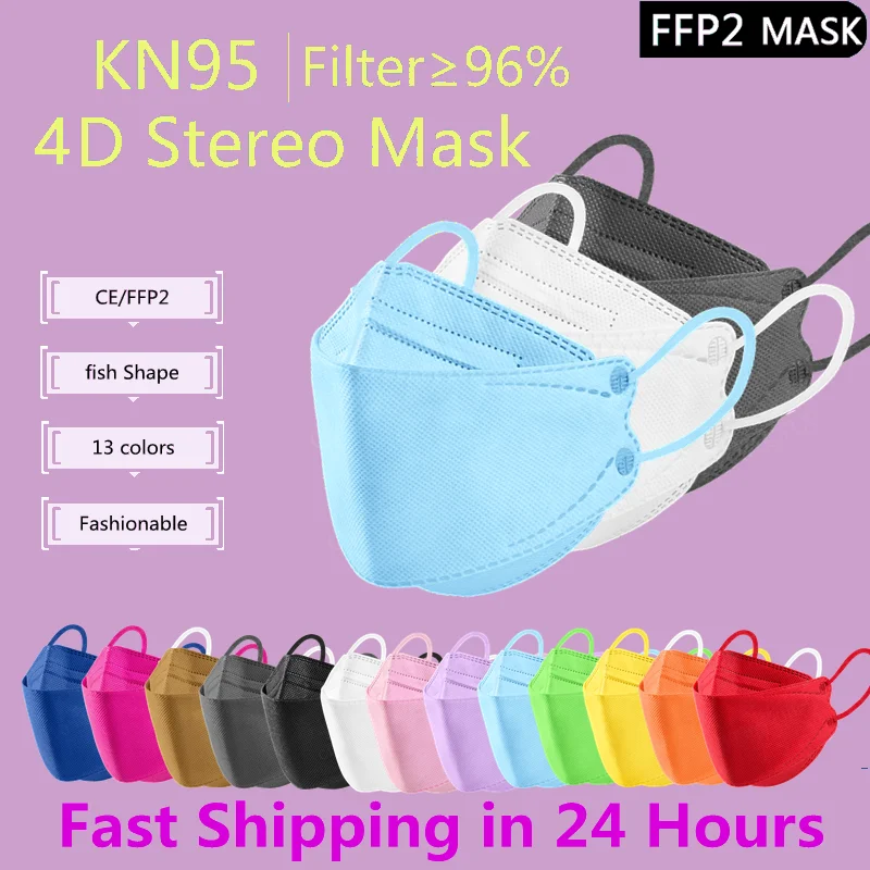 Респираторная маска FFP2 Mascarillas fpp2 10-100 шт. 94 цвета |