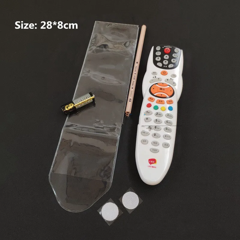 Clear a TV/Air Condition Remote Control Case Transparent Waterproof Case Dust Cover Protective Anti-dust Controller Bag
