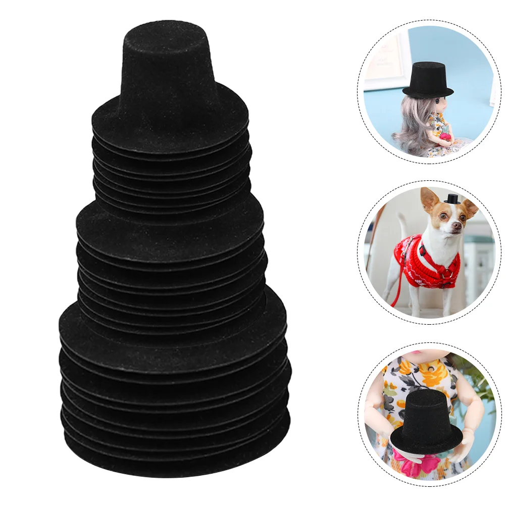 

Aboofan Felt Candy Christmas Black Mini Mini Felt Top Hatss Lovely Mini Felt Top Hatss Bottle Topper Cap Snowman Decor Xmas