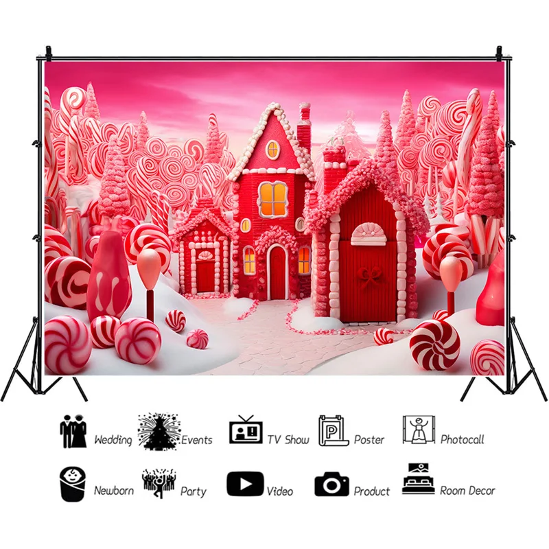 

SHUOZHIKE Christmas Day Fireplace Photography Backdrops Gift Box Chimneys Snowflake Window Indoor Studio Background WW-32
