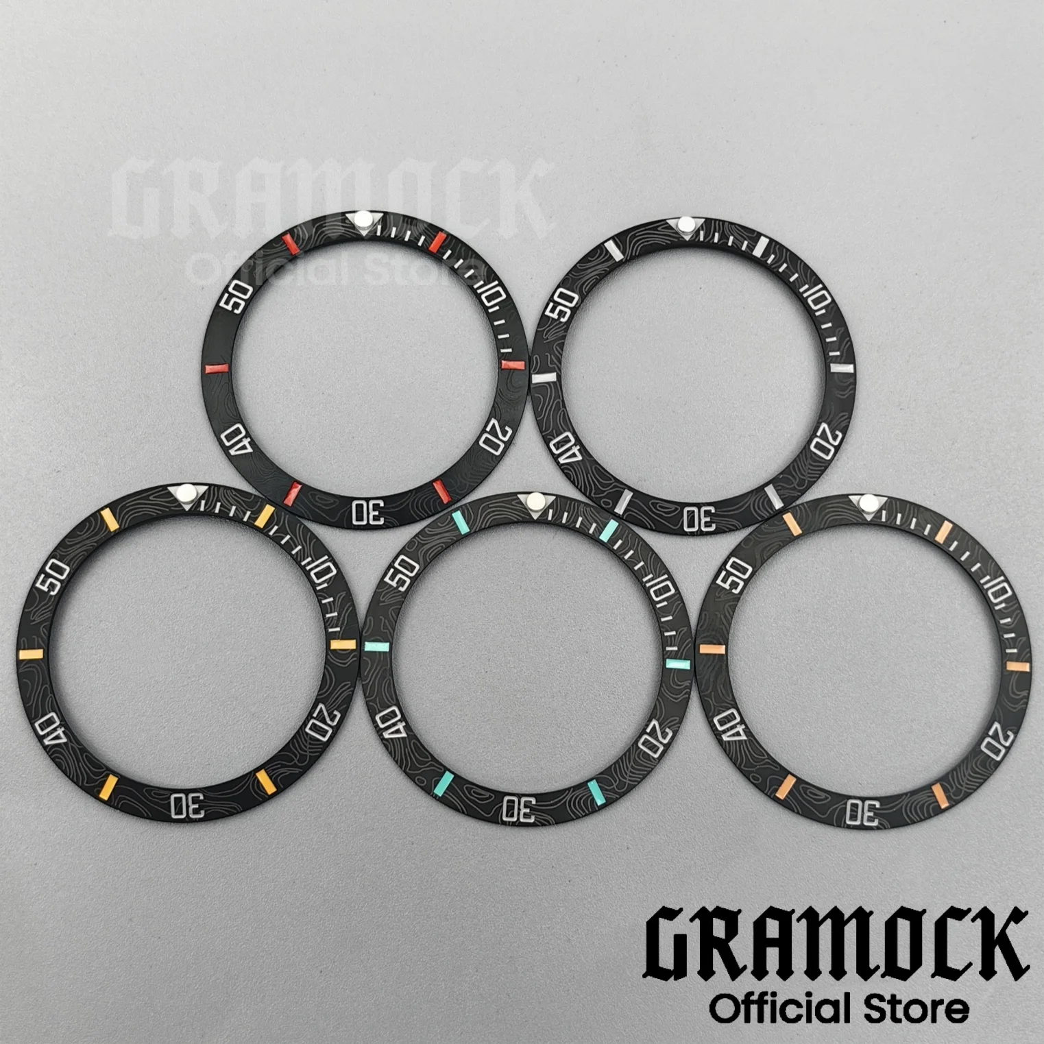 Carbon Fibre Tilted Ceramic Bezel with Blue Luminous Accents