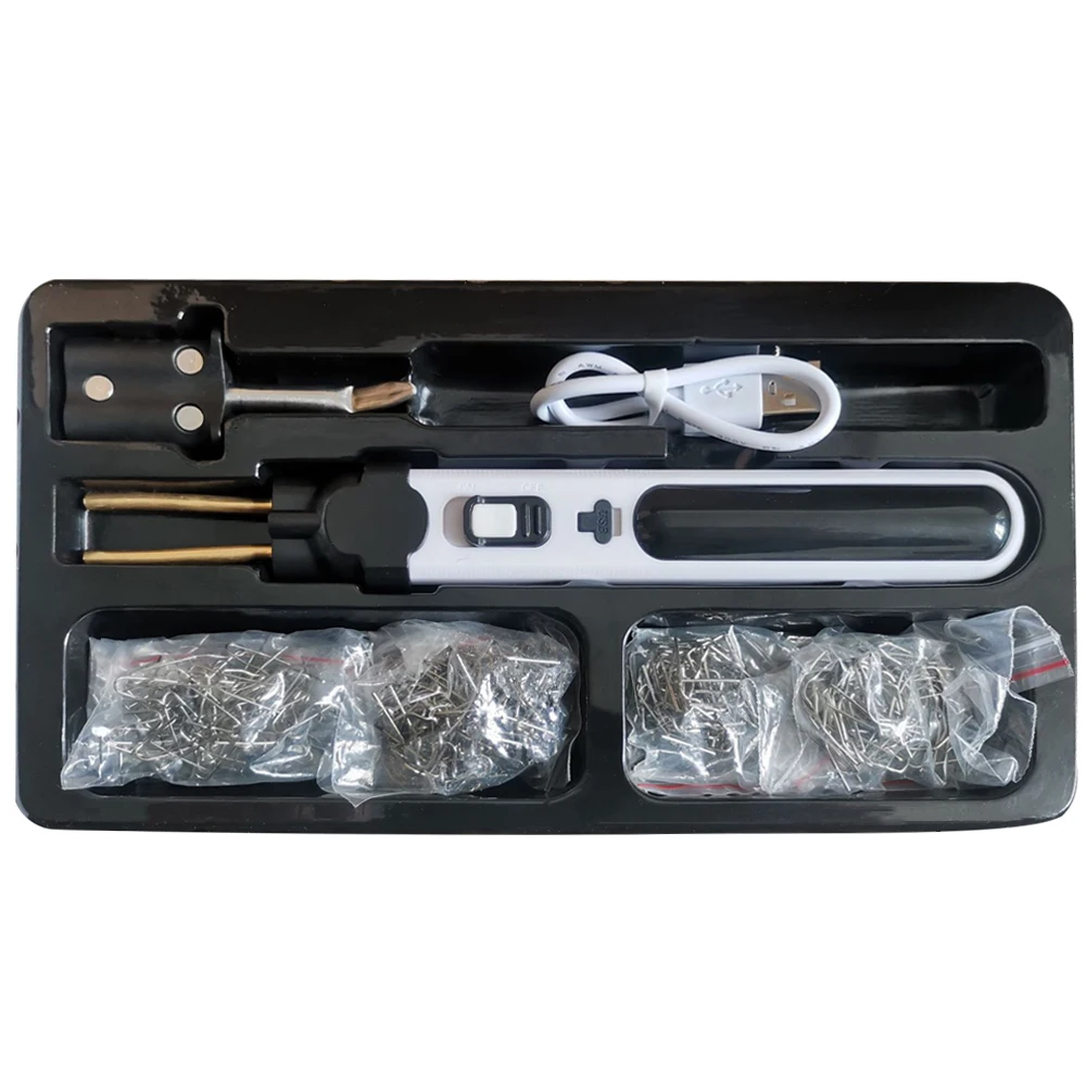 مجموعة أدوات لحام بلاستيكية محمولة، مزودة بقطّاعة...