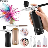 Airbrush Nail With Compressor Portable Airbrush Nail Art Compressor For Nails Cake Painting Crafts Air Brush Kit Nails Spray 1