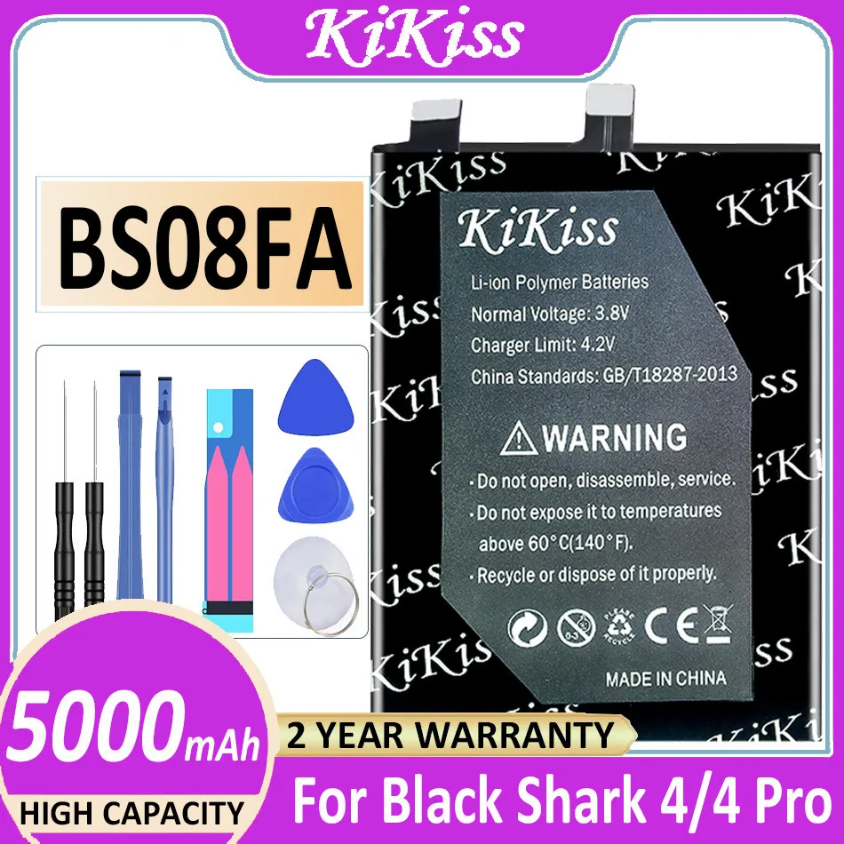 Batteria Kikiss 5000Mah Bs08Fa Per Xiaomi Black Shark 4 4Pro Shark4 4 Pro Prs-A0 Ksr-A0 Batteria Potente Batteria + Track No