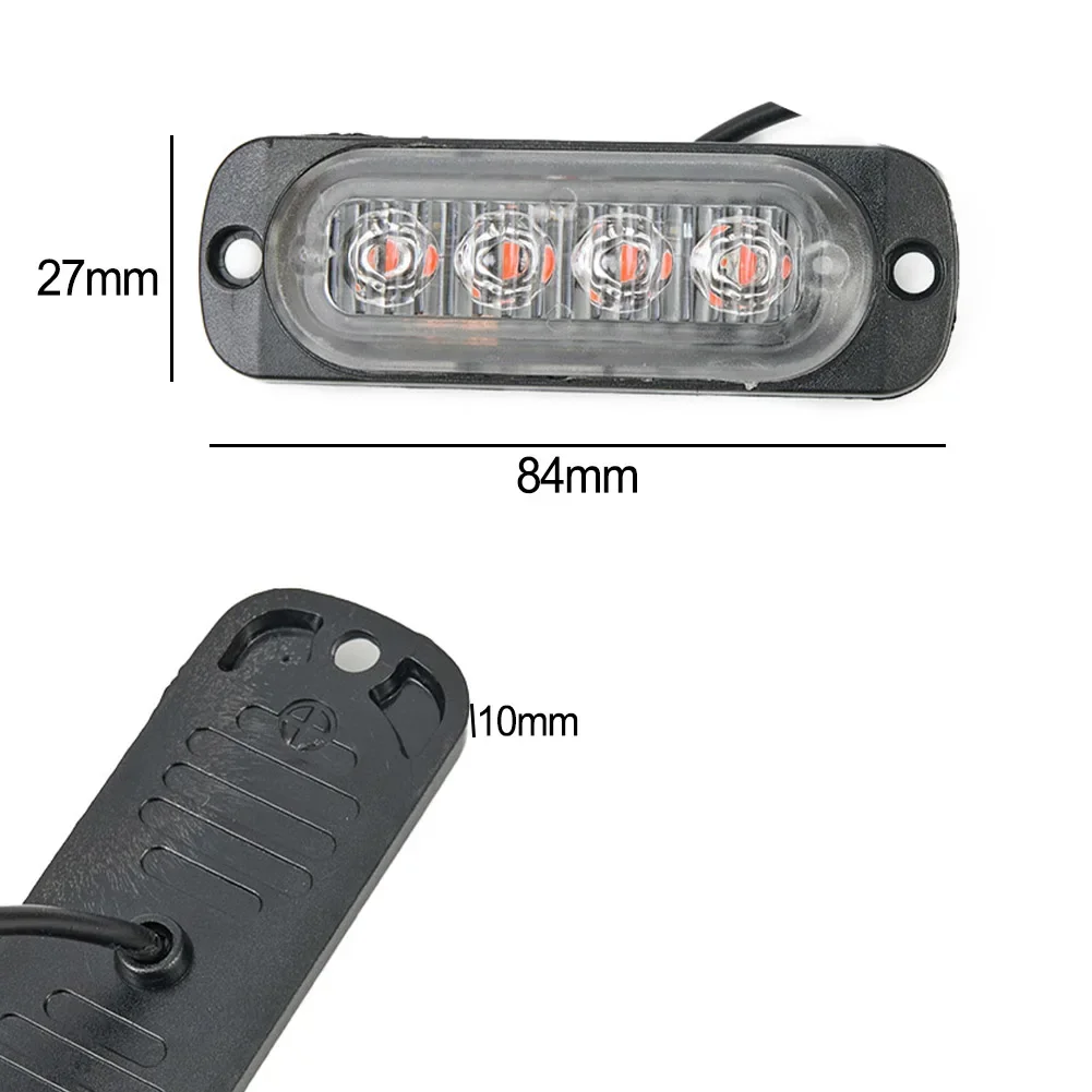 

Car Trucks LED Side Flashing Beacon Emerge/ncy Hazard Marker Grille Lamp 12V 800LM Safety Urgent Working Fog Red Light Lamp