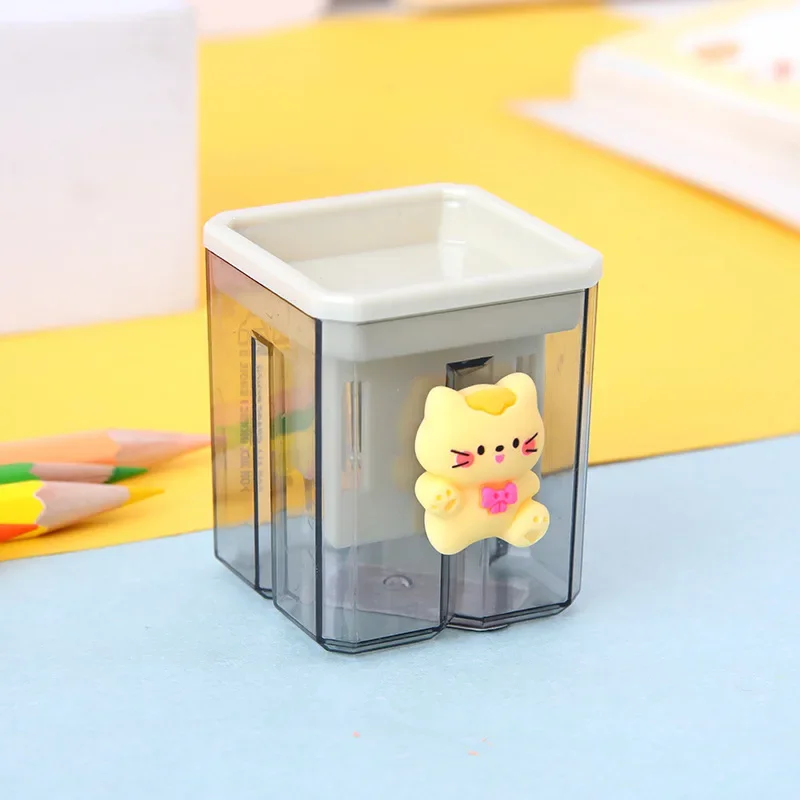 Pencil Sharpener Mini Cute Cartoon Two Hole Kawaii Stationery