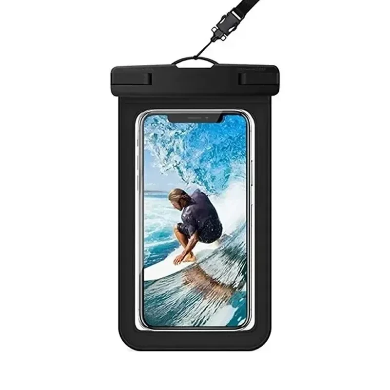 Phone Pouch Sealed Waterproof Cellphone Dry Bag Case Underwater Phone Protector PV Cover for Kayaking Beach Fishing with Strap