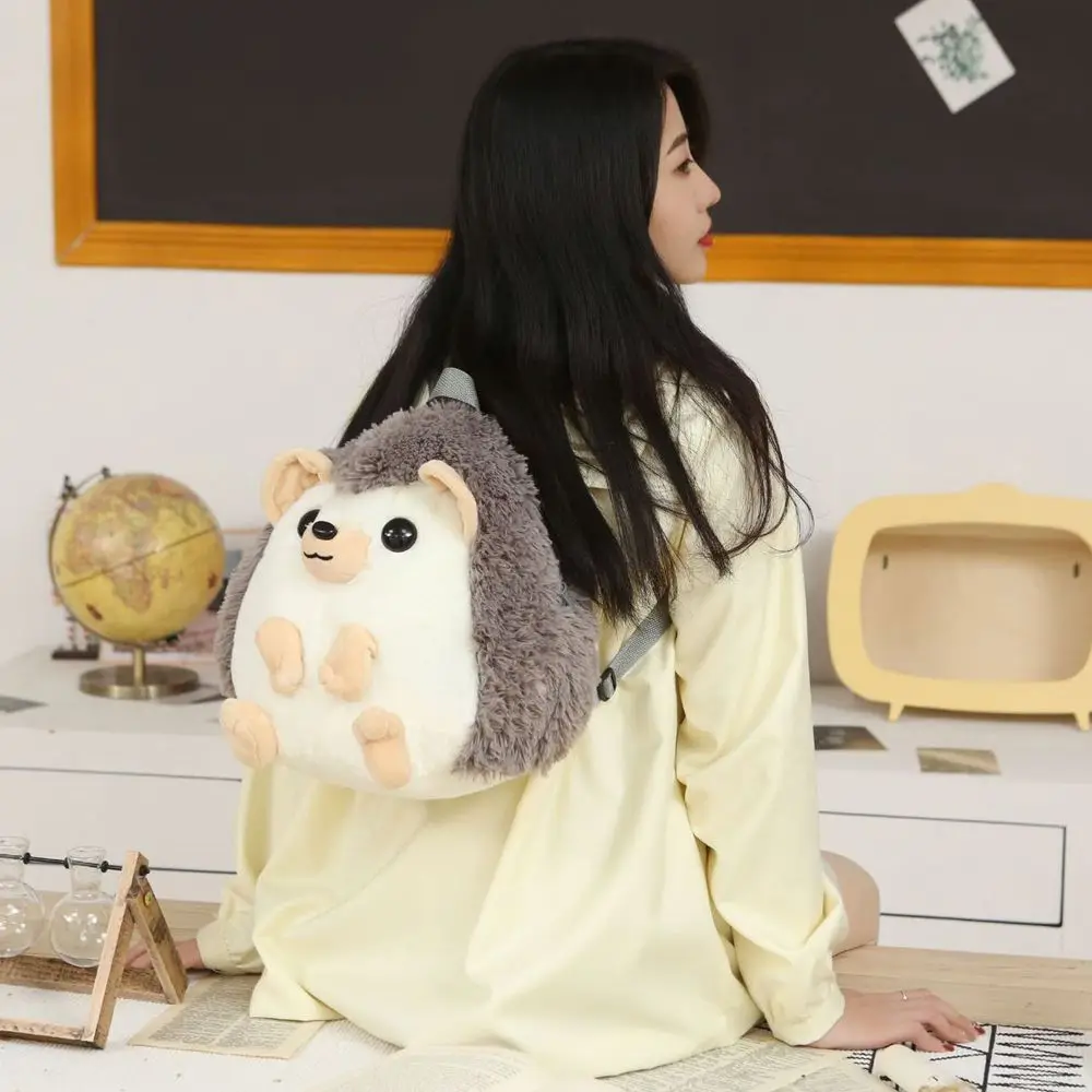 Kawaii Cartoon Hedgehog Plush Backpack