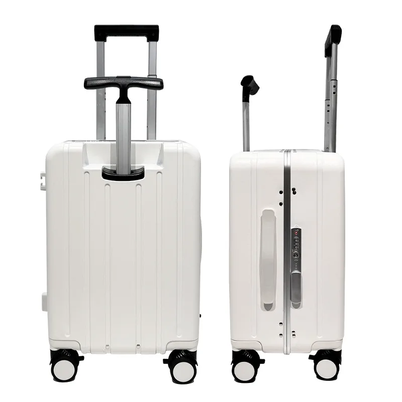 

2024 New Baby Mother Suitcase PC Double Pull Rod Lazy Sit to Ride on Trolley Luggage With Seat Cushion 20" Rolling Travel Bag