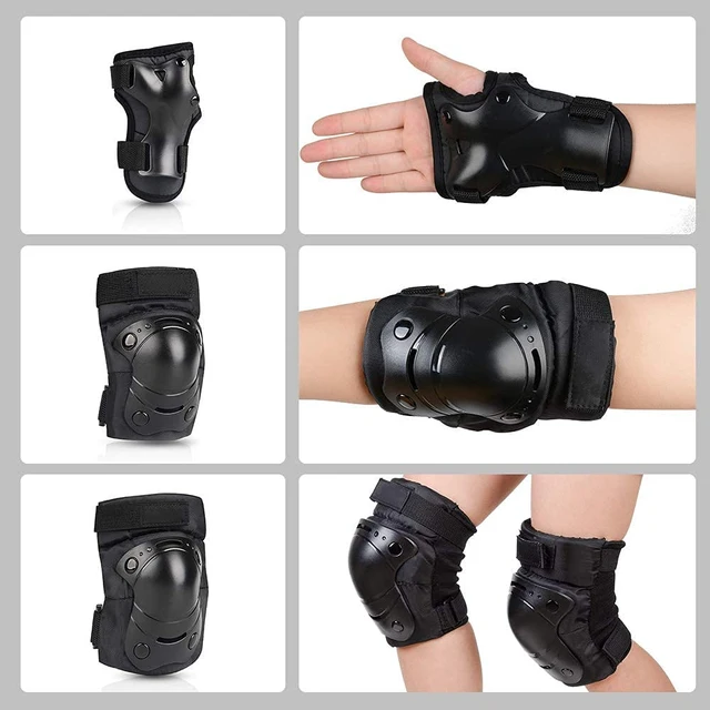 GOMOREON Kids & Adult/Youth Knee and Elbow Pads with Wrist Guards Protective Gear Set for Skateboarding Cycling Scooter Skating 4