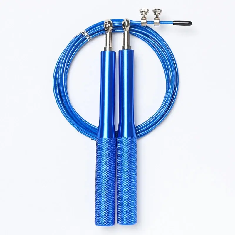 Adjustable Speed Jump Rope - Aluminum Handle Steel Cable Exercise Rope