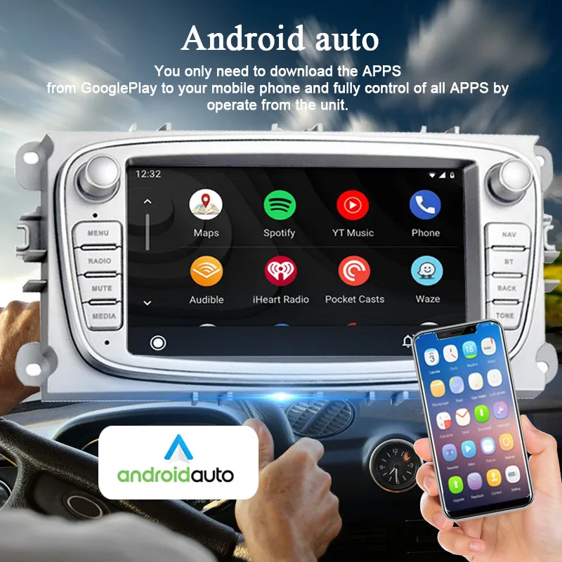 Автомобильный Мультимедийный Плеер 1 + 16G 7 "GPS FM Bluetooth 2.