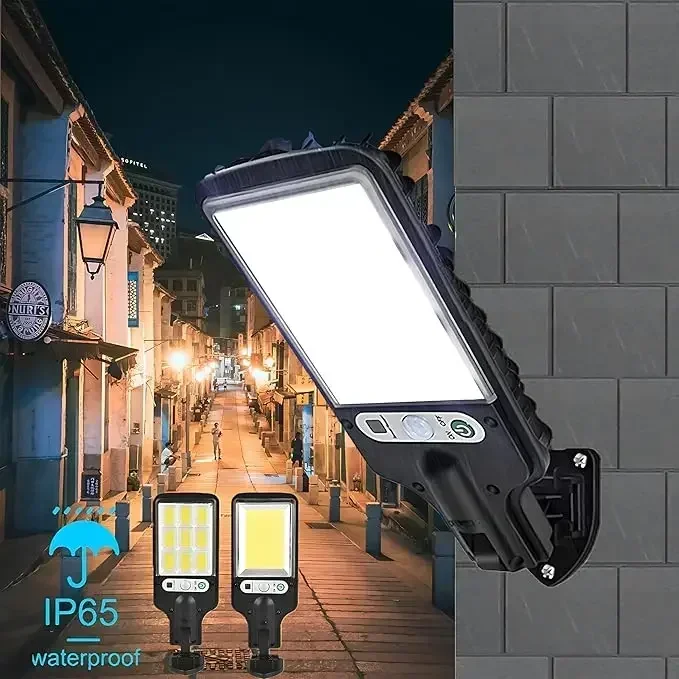 Solar Street Lights Outdoor Waterproof Human Body Sensing Courtyard Garden Wall Household Lights Rural Road Lighting Wall
