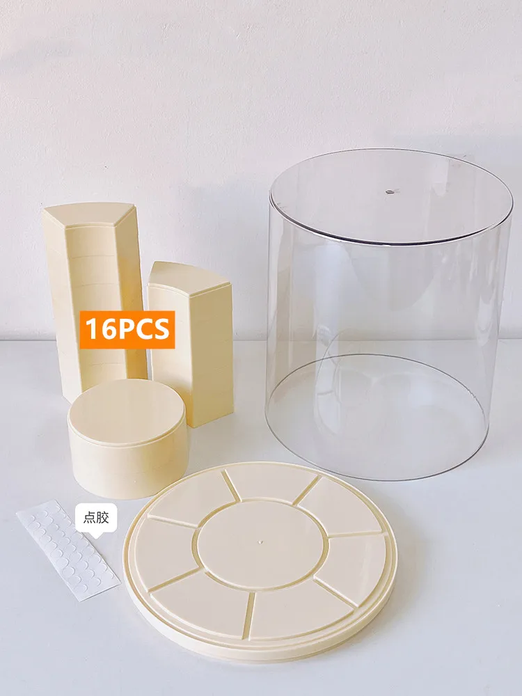 Acrylic Clear Display Case Dustproof Blind Box Storage Showcase 360° Rotating Display Box Stand for Collectibles Action Figures 6