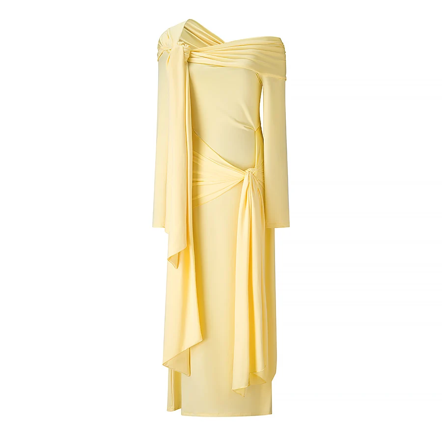 فستان نسائي محبوك على الموضة من TRAF 2025 فستان كا...