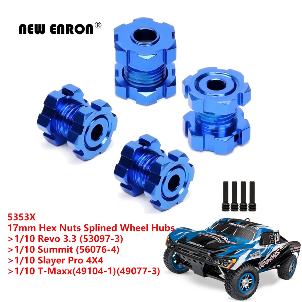 5353X 5353 Alloy 17mm Splined Widen Wheel Hubs Nuts With Threadlock For