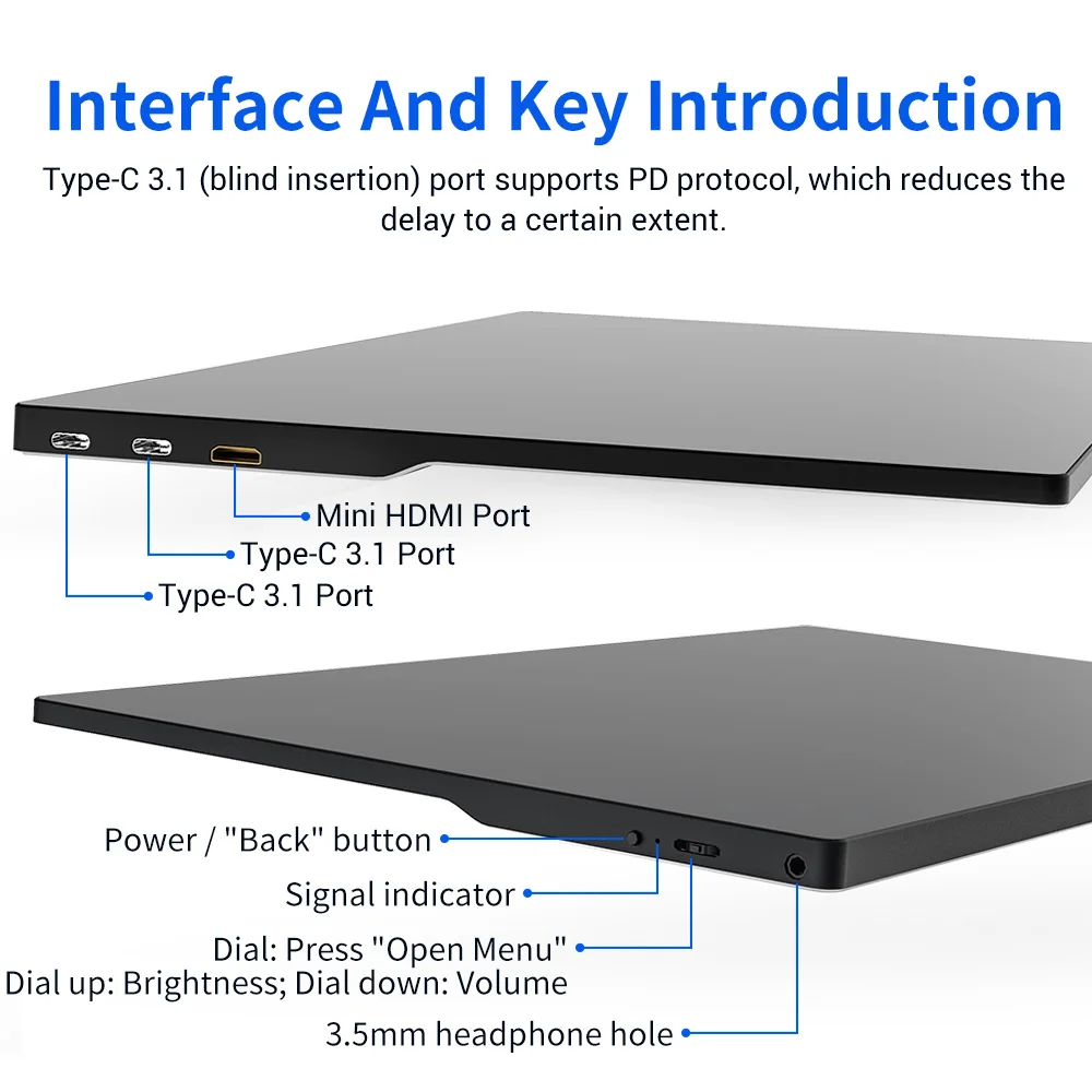 15.6 LCD ġ ũ ޴  4K HDMI ÷, PS4 PS5 ġ Xbox ø X ȭ   Ʈ  C 3.1
