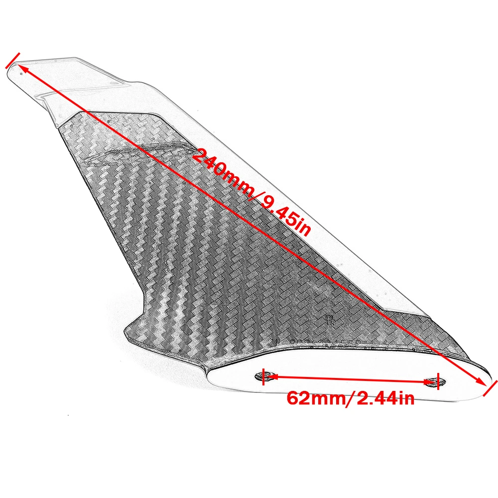 Frontverkleidung Side Blade Trim Spoiler Lip Fin Splitter Spoiler Canard für Honda CBR600 CBR650F CBR650R CBR1000 CBR300R CBR500R – Detail 4