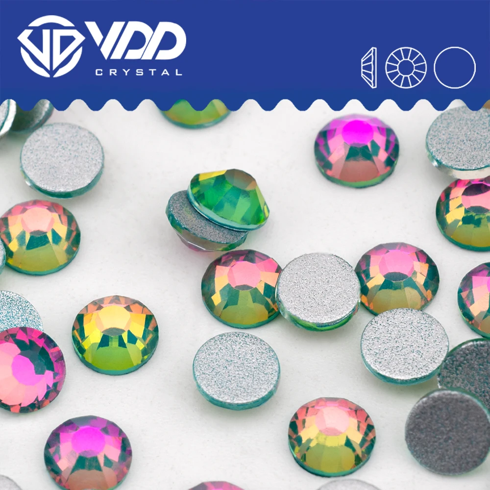 VDD 418 Galaxy-Moss Nicht-Hotfix Strass-Steine Hochwertige Glaskristalle Flache Strass-Steine YZ-418