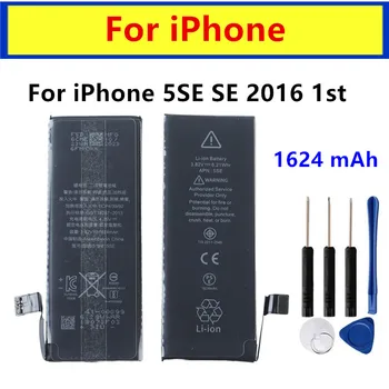 New Replacement Battery for Apple IPHONE SE / 5SE / SE 2016 Large Capacity 1624mAh Mobile Phone Batteries + Tools