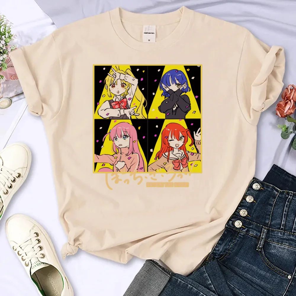 

Bocchi the Rock top women Japanese graphic tshirt female funny clothes
