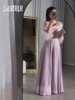 Loose Elegant Jumpsuit Feathered Pleated Chiffon S-2XL Fashionable Party Gown For Women Fast Shipping Off Shoulder Prom Wear