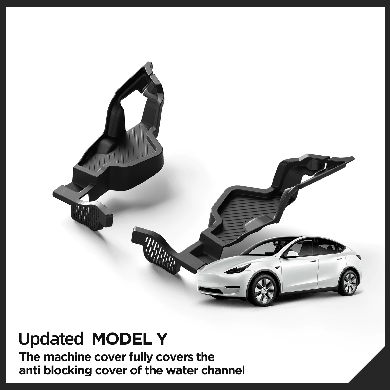 For Tesla Model Y Front Trunk Hood Water Guide Device Anti Clogging Net Debris filtration Protective Cover Car Accessories
