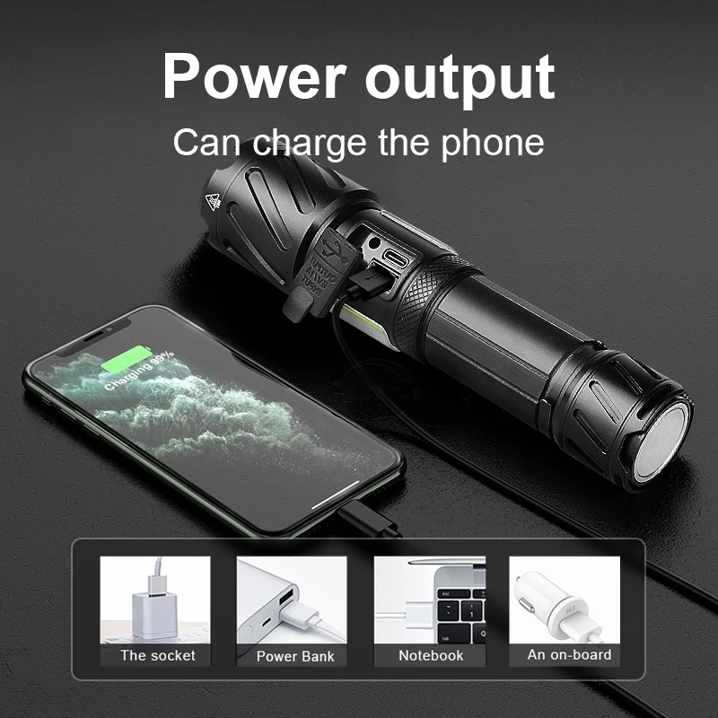 2022 Most Powerful LED Flashlight 300Watts USB Rechargeable Torch Long Shot  1500M High Power Flashlights 18650 Tactical Lantern - AliExpress