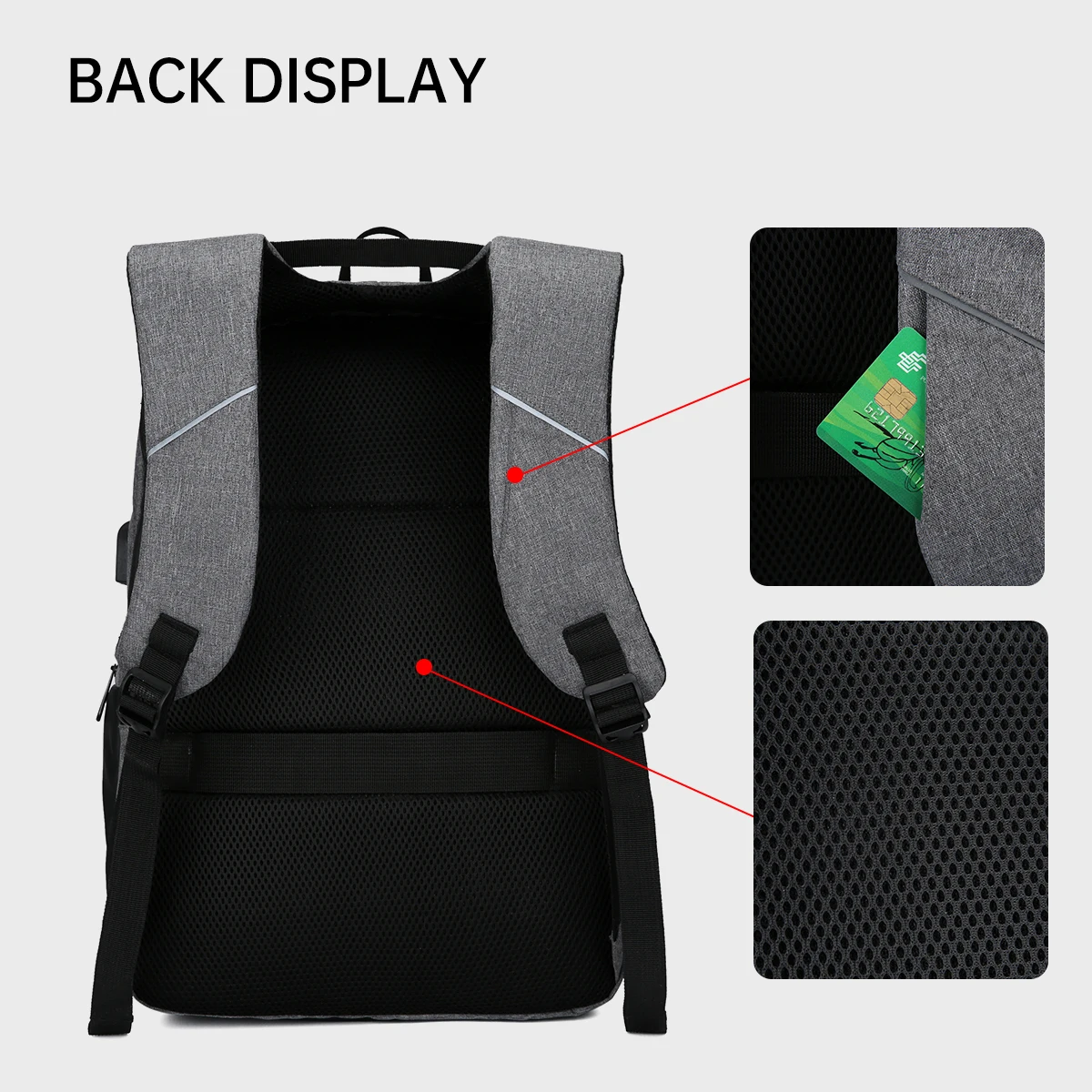 Unisex Laptop Bag Multifunctional USB Backpack Large Capacity Backpack Business Commuting Business Bag