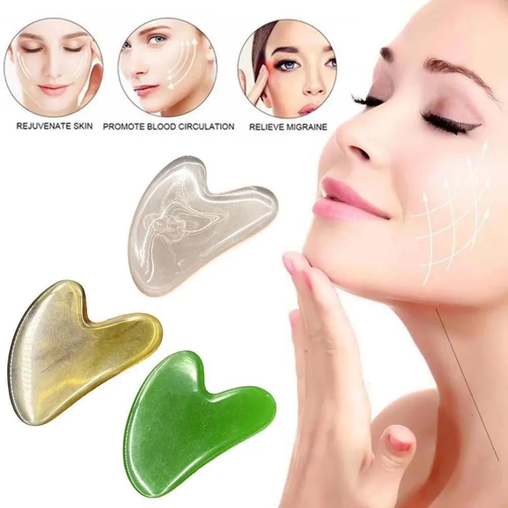 

Massage Natural Stone Jade Scraper Facial Gua Sha SPA Neck Massager For Face Lifting Wrinkle Remover Beauty Healty Tool