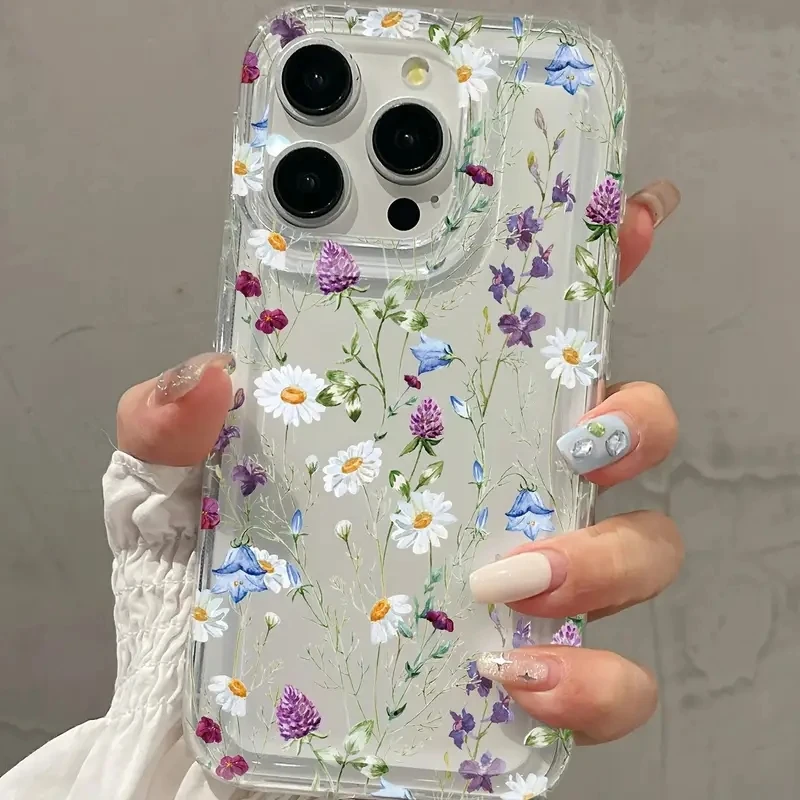 Patterned Transparent Phone Case - Soft Back Cover with Printed Design