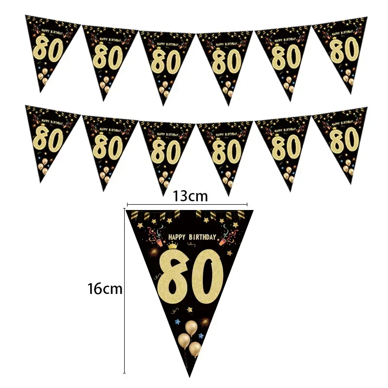 Bandera De Oro Negro Para Colgar En La Puerta, Suministros De Decoración Para Fita De Cumpleaños De 18, 30, 40, 50, 60 Años, Cabina De Fotos - AliExprs