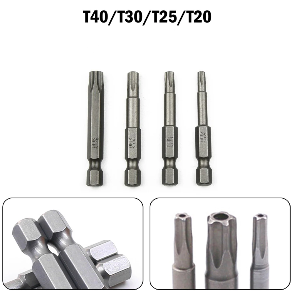 4 шт., шестигранная звездообразная отвертка T20/T25/T30/T40