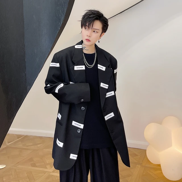 Noymei gut aussehend Herbst einfarbig Kontrast Label Design Herren Anzug  Mantel koreanischen Stil einreihige Mode Blazer wa836 - AliExpress