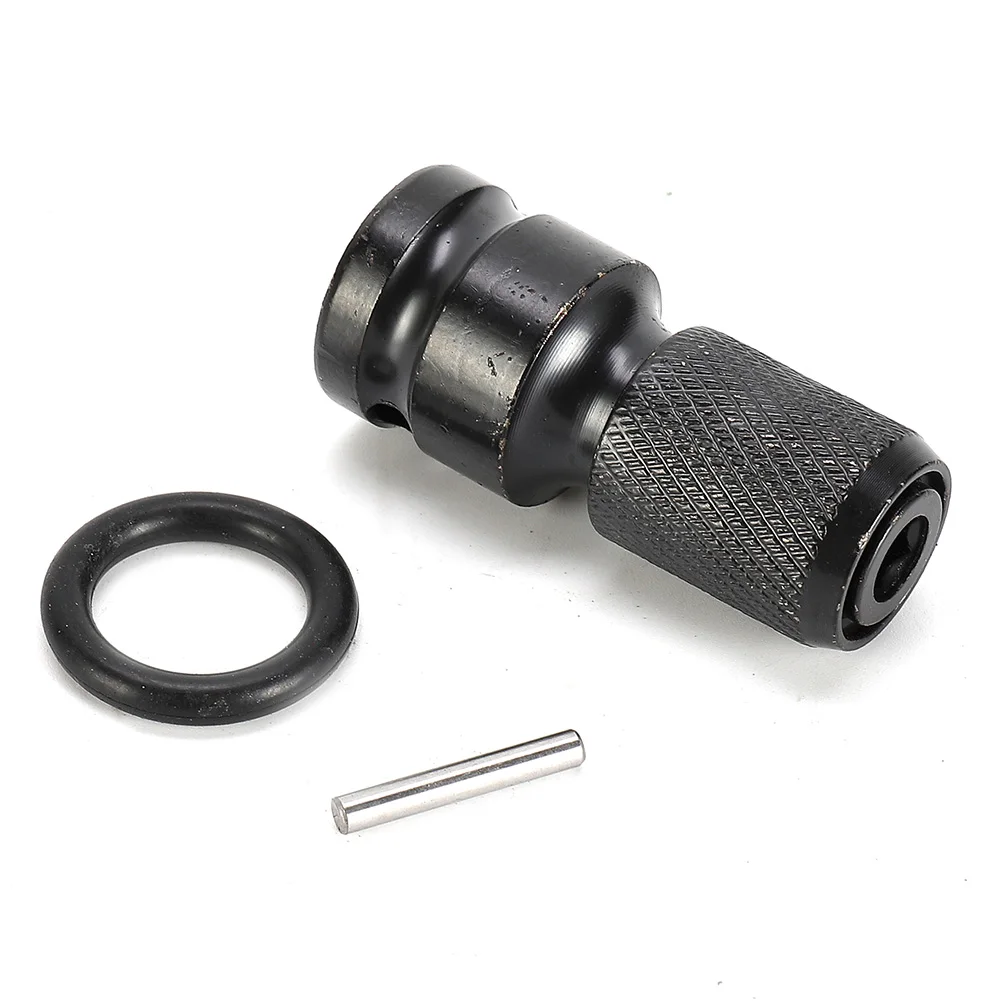 1pc 1/2 Inch Square Drive To 1/4 Inch Hex Socket Adapter Converter Chuck Adapter For Impact Air And Electric Wrench Tool Parts square shafts for impact wrench shaft electric brushless impact wrench accessories power tool wrench part