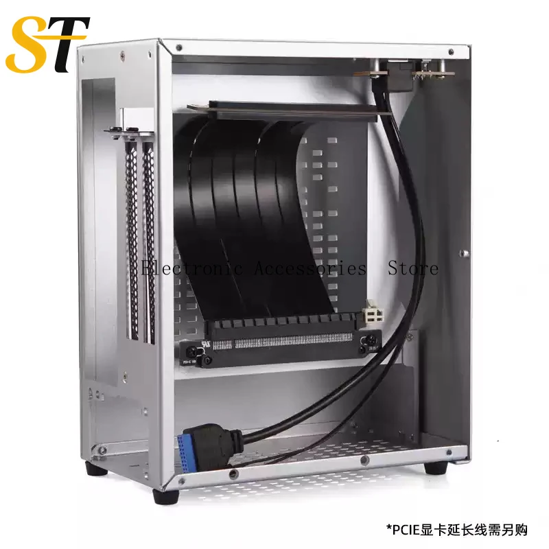 SKTC A07 모든 알루미늄 ITX 미니 게임 케이스 4.3L 단일 팬 그래픽 카드 소형 1U 전원 공급 장치 36MM 팬