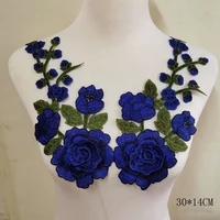 2Pcs 3D Flower Embroidery Applique Patches – Lace Collar Decoration for Evening Skirts, Dresses & Sewing DIY Craft Projects - Image 5